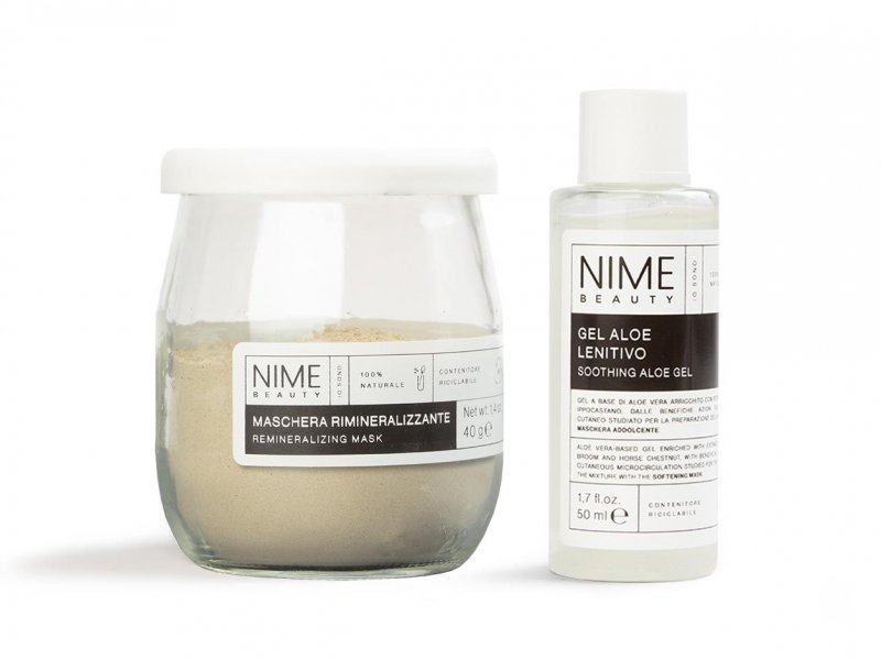 NIME BeautyMaschera Viso Fai da Te Rimineralizzante + Gel Aloe Lenitivo