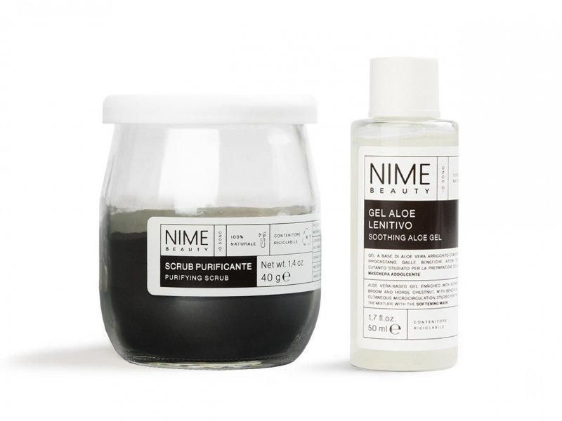 NIME BeautyScrub Viso Fai da Te Purificante + Gel Aloe Lenitivo