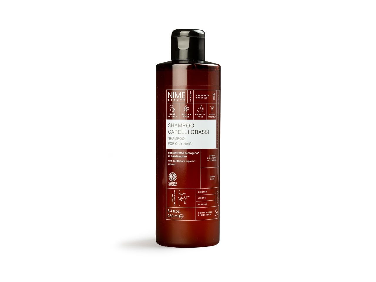 Shampoo Capelli Grassi con estratto biologico di cardamomo - v2